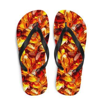 Vibrant Amber Summer Flip Flops | Newhawaiianshirts