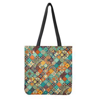 Vintage Mandala Bohemian Pattern Print Tote Bag | Newhawaiianshirts CA