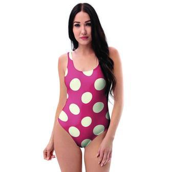 Vintage Red Polka Dot One Piece Swimsuite | Newhawaiianshirts CA