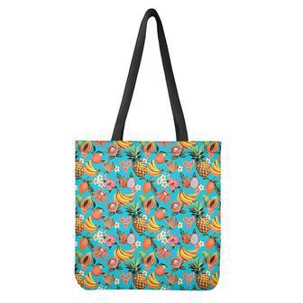 Vintage Tropical Fruits Pattern Print Tote Bag | Newhawaiianshirts DE