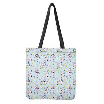 Watercolor Cartoon Cow Pattern Print Tote Bag | Newhawaiianshirts AU