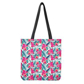 Watermelon Teal Hawaiian Pattern Print Tote Bag | Newhawaiianshirts UK