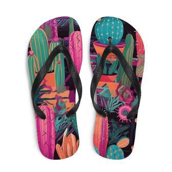 Western Cactus Flip-Flops | Newhawaiianshirts AU