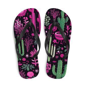 Western Purple Cactus Flip-Flops | Newhawaiianshirts AU