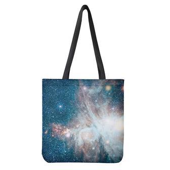 White Cloud Galaxy Space Print Tote Bag | Newhawaiianshirts CA