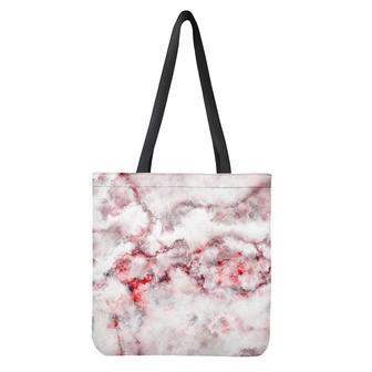 White Ruby Marble Print Tote Bag | Newhawaiianshirts UK