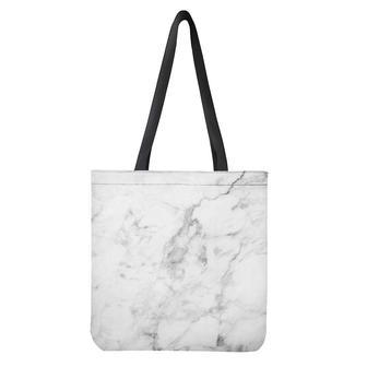 White Smoke Marble Print Tote Bag | Newhawaiianshirts CA