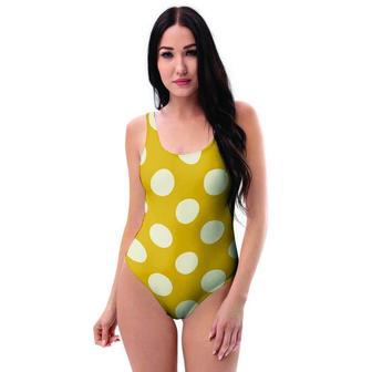 Yellow Polka Dot One Piece Swimsuite | Newhawaiianshirts UK