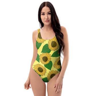 Yellow Sunflower One Piece Swimsuite | Newhawaiianshirts UK