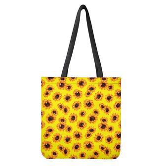 Yellow Sunflower Pattern Print Tote Bag | Newhawaiianshirts CA