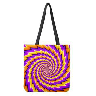 Yellow Twisted Moving Optical Illusion Tote Bag | Newhawaiianshirts DE