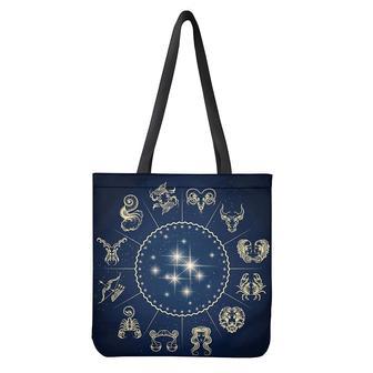 Zodiac Astrology Symbols Print Tote Bag | Newhawaiianshirts DE