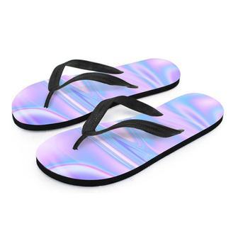 Abstract Holographic Men's Flip Flops | Newhawaiianshirts CA