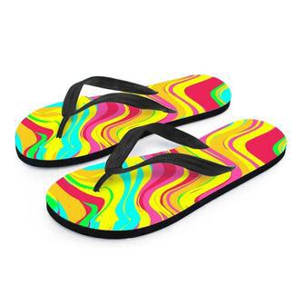 Abstract Paint Men's Flip Flops | Newhawaiianshirts DE