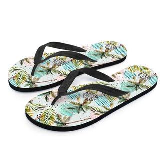 Abstract Palm Tree Hawaiian Print Men's Flip Flops | Newhawaiianshirts DE