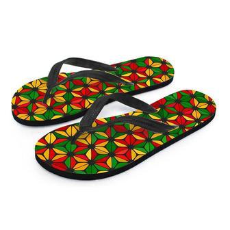 Abstract Reggae Rasta Men's Flip Flops | Newhawaiianshirts AU