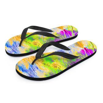 Abstract Tie Dye Men's Flip Flops | Newhawaiianshirts CA