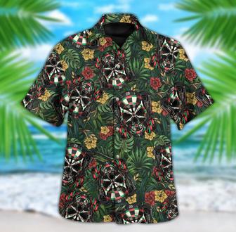 All Over Print Floral Skull Dart Hawaiian Shirt, Gift for Dart Player, Skull Shirt | Newhawaiianshirts AU