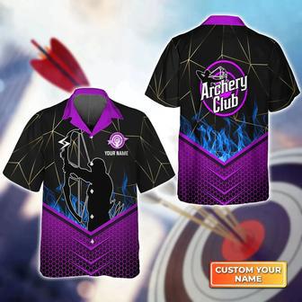 Archer In Purple Background Archery Club Hawaiian Shirt, Gift For Archer Sport Lovers, Gift For Archer | Newhawaiianshirts AU