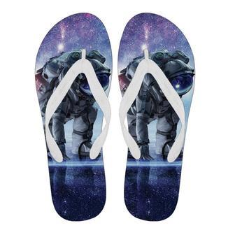 Astronaut Galaxy Space Print Men & Women Flip Flops | Newhawaiianshirts AU