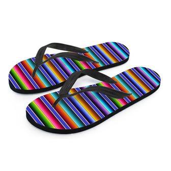 Baja Serape Mexican Men's Flip Flops | Newhawaiianshirts