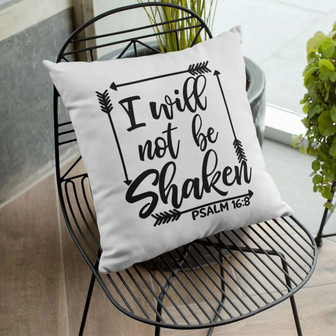Bible Verse Pillow - Jesus Pillow - Arrow Pillow - Gift For Christian - I Will Not Be Shaken Psalm 16:8 Pillow - Monsterry