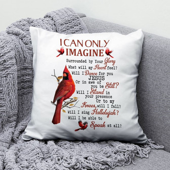 Bible Verse Pillow - Jesus Pillow - Cardinal Pillow - Gift For Christian - I Can Only Imagine Pillow - Monsterry