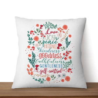 Bible Verse Pillow - Jesus Pillow- Gift For Christian - Fruit Of The Spirit Pillow - Monsterry
