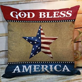 Bible Verse Pillow - Jesus Pillow- Gift For Christian - God Bless America - Monsterry CA