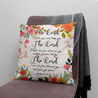 Bible Verse Pillow - Jesus Pillow - Gift For Christian - The Lord Bless You And Keep You Numbers 6:24-26 Pillow - Monsterry