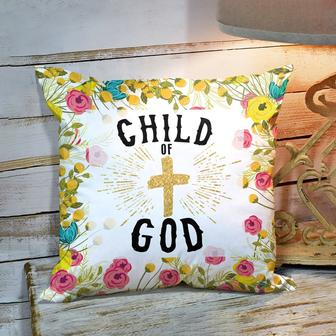 Bible Verse Pillow - Scripture Pillow - God Pillow - Beautiful Flower Pillow - Child Of God - Monsterry DE