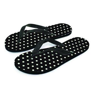 Black And White Polka Dot Men's Flip Flops | Newhawaiianshirts DE