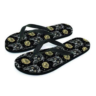 Black Cat Gothic Witch Men's Flip Flops | Newhawaiianshirts AU