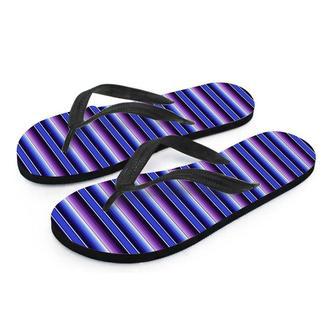 Blue And Purple Mexican Baja Men's Flip Flops | Newhawaiianshirts AU