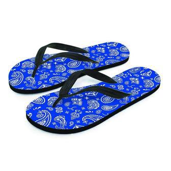 Blue Bandana Men's Flip Flops | Newhawaiianshirts CA