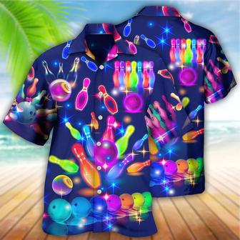 Bowling Hawaiian Shirt, Bowling Neon Style Hawaiian Shirt, Bowling Roll Aloha Shirt For Men Perfect Gift For Bowling Lovers, Bowlers | Newhawaiianshirts AU