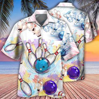 Bowling Hawaiian Shirt, Bowling Painting Hawaiian Shirt, Bowling Roll Aloha Shirt For Men Perfect Gift For Bowling Lovers, Bowlers | Newhawaiianshirts AU