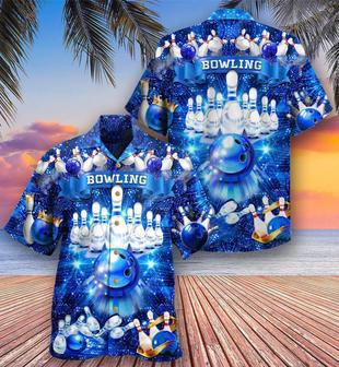 Bowling Hawaiian Shirt, King's Bowling Hawaiian Shirt, Blue Bowling Roll Shirt For Men Perfect Gift For Bowling Lovers, Bowlers | Newhawaiianshirts AU