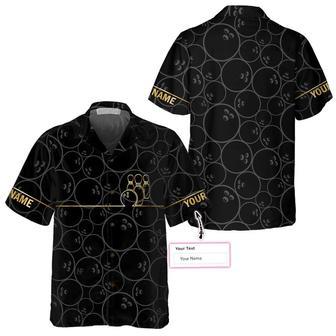 Bowling Pattern And Golden Custom Hawaiian Shirt, Personalized Bowling Shirt For Men & Women | Newhawaiianshirts CA