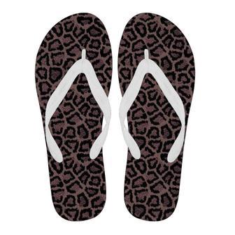 Brown Cheetah Leopard Pattern Print Men & Women Flip Flops | Newhawaiianshirts