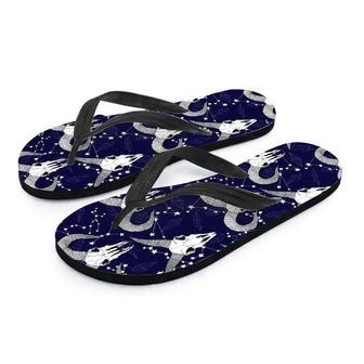 Capricorn Astrology Magic Witch Men's Flip Flops | Newhawaiianshirts DE