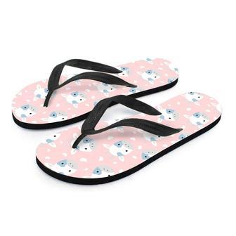 Cartoon Cow Print Men's Flip Flops | Newhawaiianshirts DE