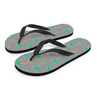 Cartoon Palm Tree Hawaiian Print Men's Flip Flops | Newhawaiianshirts CA