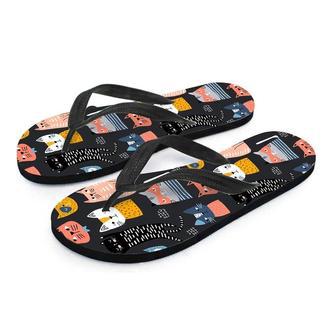 Cat Style Print Men's Flip Flops | Newhawaiianshirts UK