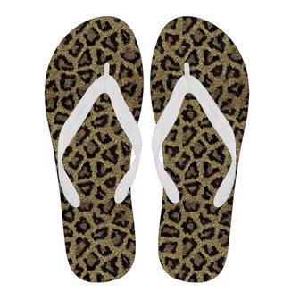 Cheetah Leopard Pattern Print Men & Women Flip Flops | Newhawaiianshirts CA