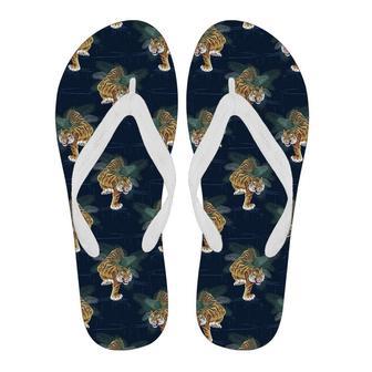 Chinese Tiger Pattern Print Men & Women Flip Flops | Newhawaiianshirts DE