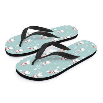 Christmas Cat Print Men's Flip Flops | Newhawaiianshirts DE