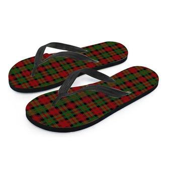 Christmas Tartan Red Plaid Men's Flip Flops | Newhawaiianshirts DE