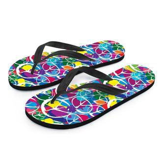 Colorful Hippie Men's Flip Flops | Newhawaiianshirts CA