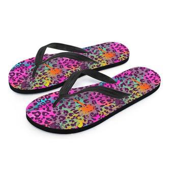 Colorful Leopard Men's Flip Flops | Newhawaiianshirts AU